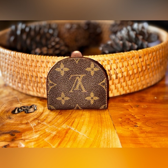 Louis Vuitton Monogram Porte Monnaie Cuvette Coin Purse wallet/vintage, rare - Picture 3 of 17